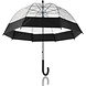 Discountershop Dome Umbrella Transparent with J Handle - Lightweight Umbrella Cheap - Snowproof & Windproof
