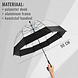 Discountershop Dome Umbrella Transparent with J Handle - Lightweight Umbrella Cheap - Snowproof & Windproof