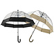 Discountershop Koepelparaplu Transparant - Bubbelparaplu Doorzichtig - 90cm Diameter - Paraplu Dames & Heren Set van 2 - Winddicht & Sneeuwbestendig