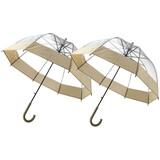 Discountershop Dome Umbrella Transparent - Bubble Umbrella Clear - 90cm Diameter - Umbrella Women & Men Set of 2 - Windproof & Snowproof Discountershop Dome Umbrella Transparent - Bubble Umbrella Clear - 90cm Diameter - Umbrella Women & Men Set of 2 - Windproof & Snowproof