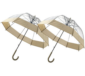 Discountershop Dome Umbrella Transparent - Bubble Umbrella Clear - 90cm Diameter - Umbrella Women & Men Set of 2 - Windproof & Snowproof Discountershop Dome Umbrella Transparent - Bubble Umbrella Clear - 90cm Diameter - Umbrella Women & Men Set of 2 - Windproof & Snowproof