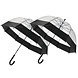 Discountershop Dome Umbrella Transparent - Bubble Umbrella Clear - 90cm Diameter - Umbrella Women & Men Set of 2 - Windproof & Snowproof Discountershop Dome Umbrella Transparent - Bubble Umbrella Clear - 90cm Diameter - Umbrella Women & Men Set of 2 - Windproof & Snowproof