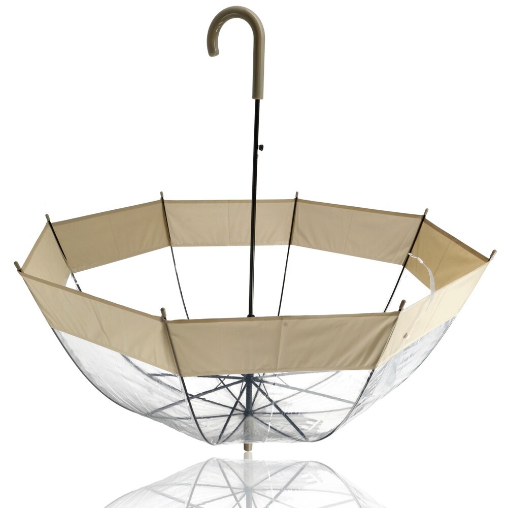 Discountershop Koepelparaplu Transparant - Bubbelparaplu Doorzichtig - 90cm Diameter - Paraplu Dames & Heren Set van 2 - Winddicht & Sneeuwbestendig