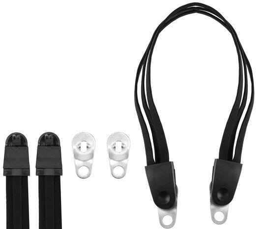 Discountershop Elastic Bungee Cords with Universal Stainless Steel Bracket Hook - Luggage Straps for 26 and 28 inch Wheel with 3 Elastic Arms Discountershop Elastic Bungee Cords with Universal Stainless Steel Bracket Hook - Luggage Straps for 26 and 28 inch Wheel with 3 Elastic Arms