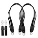 Discountershop Elastic Bungee Cords with Universal Stainless Steel Bracket Hook - Luggage Straps for 26 and 28 inch Wheel with 3 Elastic Arms Discountershop Elastic Bungee Cords with Universal Stainless Steel Bracket Hook - Luggage Straps for 26 and 28 inch Wheel with 3 Elastic Arms