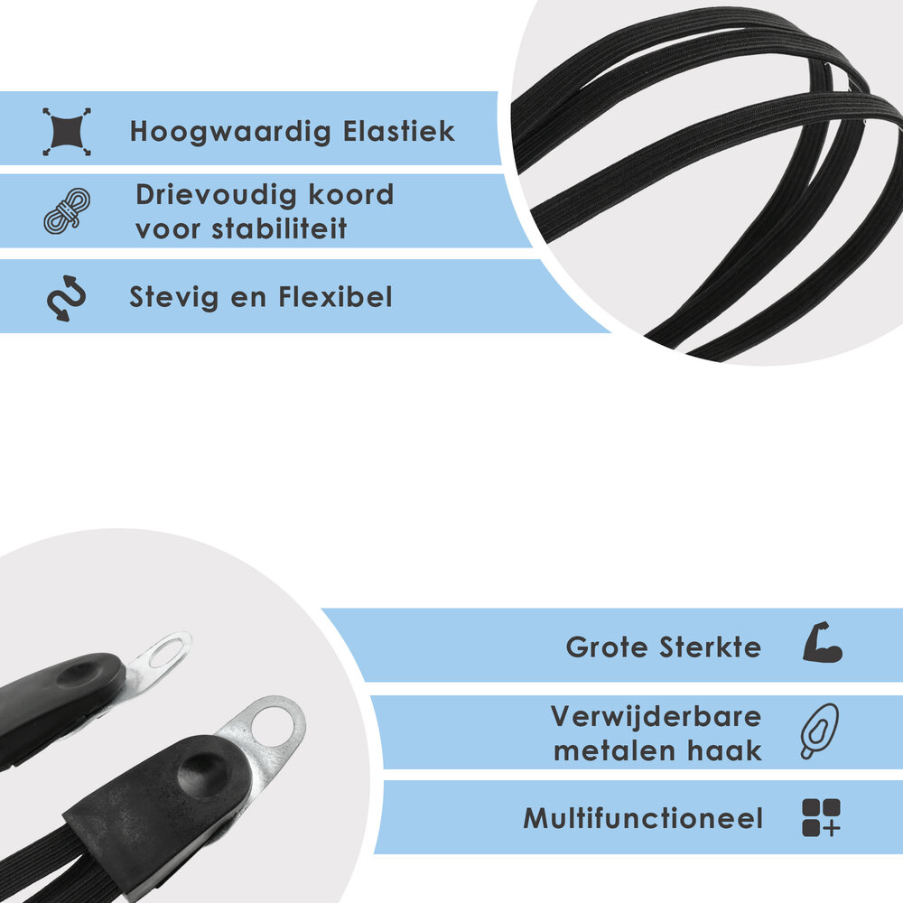 Discountershop Elastic Bungee Cords with Universal Stainless Steel Bracket Hook - Luggage Straps for 26 and 28 inch Wheel with 3 Elastic Arms Discountershop Elastic Bungee Cords with Universal Stainless Steel Bracket Hook - Luggage Straps for 26 and 28 inch Wheel with 3 Elastic Arms