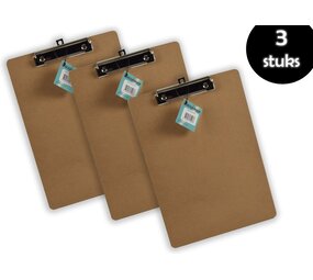Discountershop 3x Clipboards - Clipboards A4 - Clipboards wood A4 31 x 22 x 1.5 cm Discountershop 3x Clipboards - Clipboards A4 - Clipboards wood A4 31 x 22 x 1.5 cm