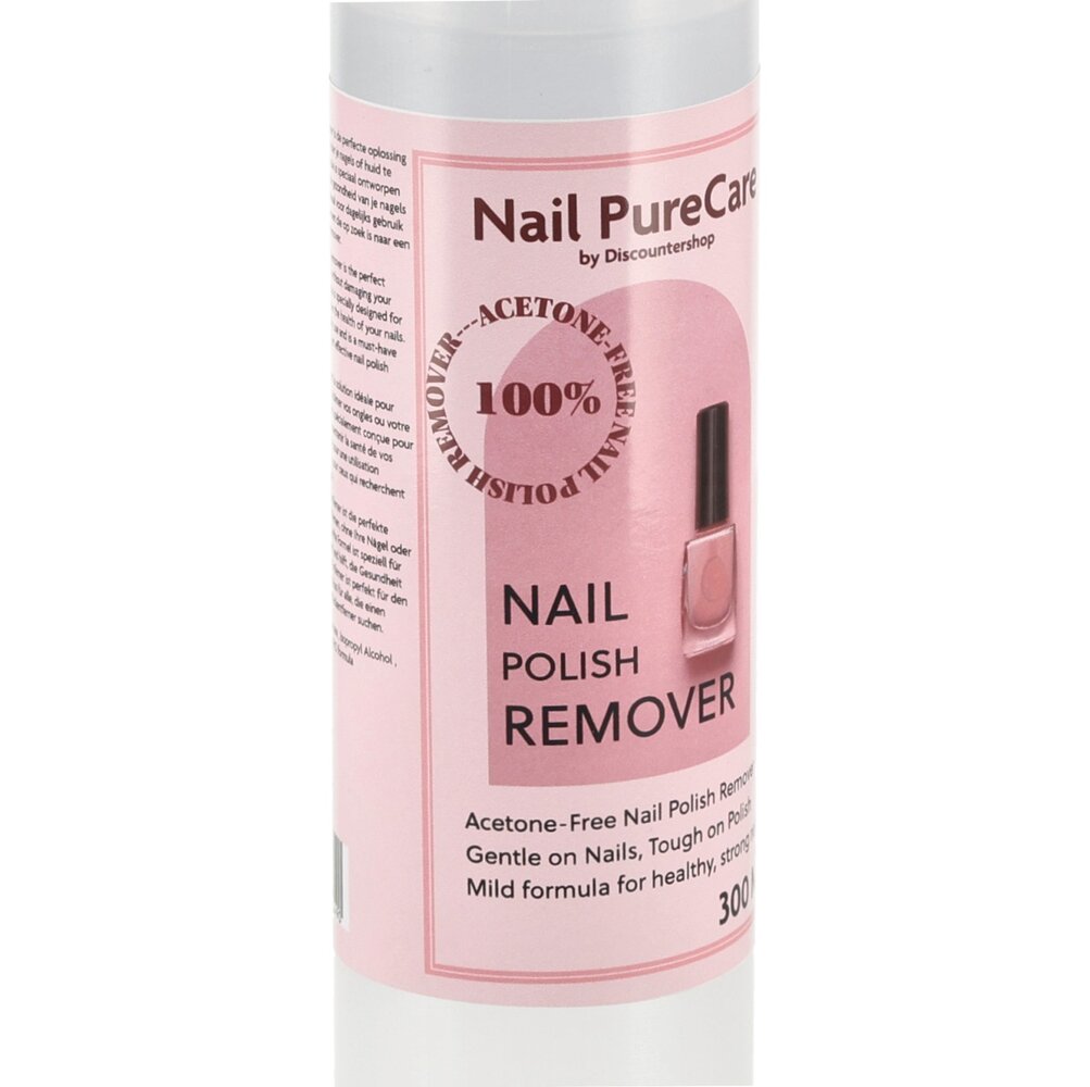 Discountershop Nagellakremover Zonder Aceton - Nagellakremover Acetonvrij 300ml - Vegan, Hydraterend, & Dermatologisch Getest – Professionele Nagellakverwijderaar