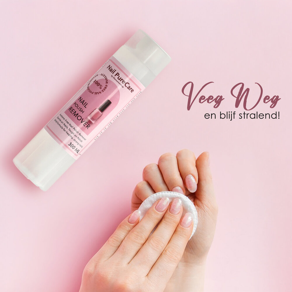 Discountershop Nagellakremover Zonder Aceton - Nagellakremover Acetonvrij 300ml - Vegan, Hydraterend, & Dermatologisch Getest – Professionele Nagellakverwijderaar