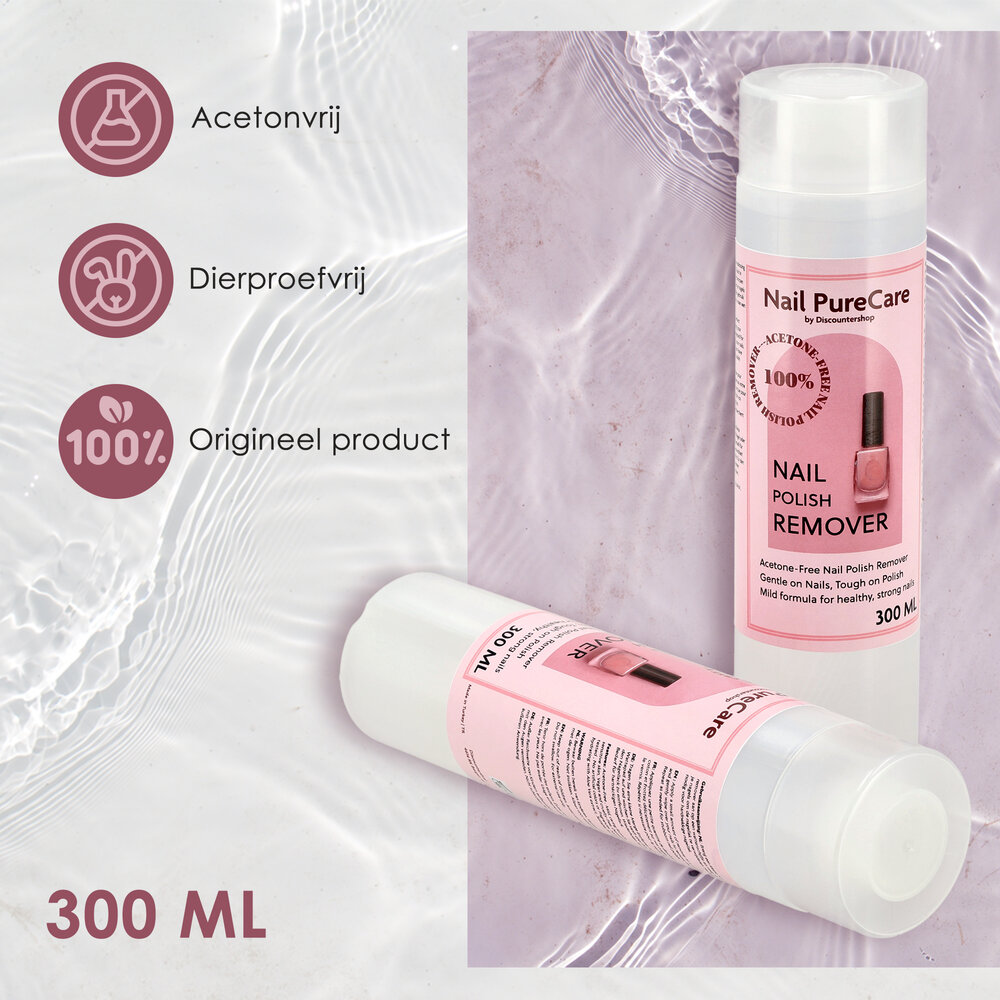 Discountershop Nail Polish Remover Without Acetone - Nail Polish Remover Acetone Free 300ml - Vegan, Hydrating, & Dermatologically Tested - Professional Nail Polish Remover Discountershop Nail Polish Remover Without Acetone - Nail Polish Remover Acetone Free 300ml - Vegan, Hydrating, & Dermatologically Tested - Professional Nail Polish Remover