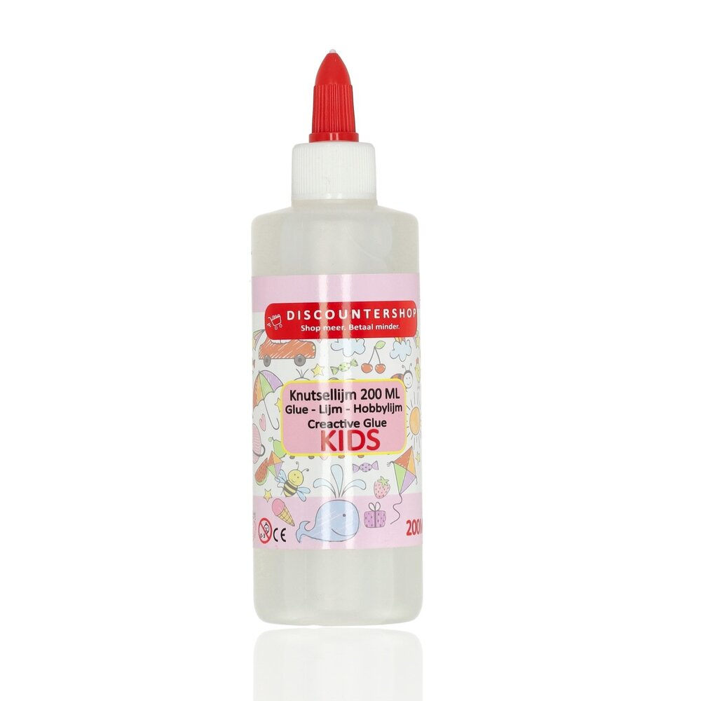 Discountershop hobbylijm 200 ml transparante sneldrogende knutsellijm voor hobby en knutselen