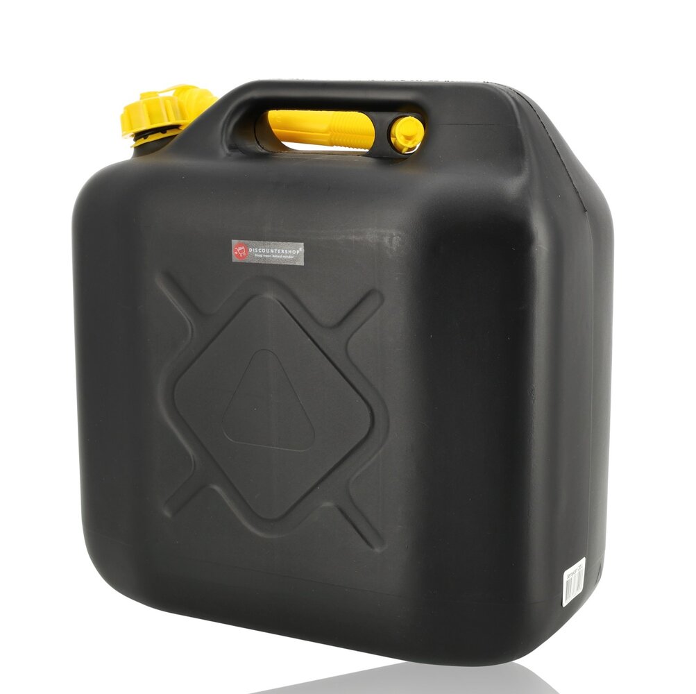 Discountershop Jerrycan 20 Liter Zwart – Voor Benzine en Diesel – Met Flexibele Schenktuit Discountershop Jerrycan 20 Liter Zwart – Voor Benzine en Diesel – Met Flexibele Schenktuit