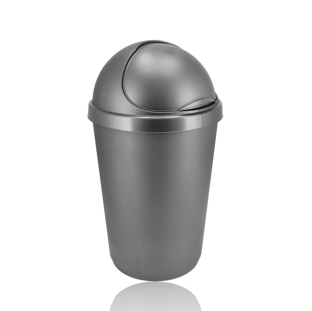 Discountershop Waste Bin 50 liters with Sliding Lid - Waste Bin Round Plastic - Waste Bin with Roller Lid for Kitchen, Shed or Garden - Ø38.5 x H70 cm Discountershop Waste Bin 50 liters with Sliding Lid - Waste Bin Round Plastic - Waste Bin with Roller Lid for Kitchen, Shed or Garden - Ø38.5 x H70 cm