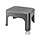 Step Stool Grey - 38x29x24 cm – Antislip Stool with 120 kg Weight Capacity for Kitchen, Bathroom, Camper, and Caravan