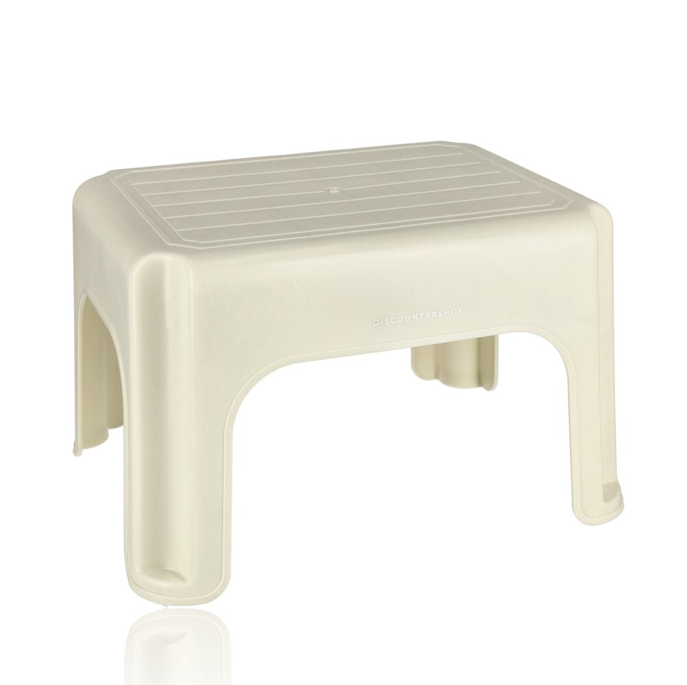 Discountershop Opstapkrukje Wit – Stevig, Antislip Kunststof, 120 kg Draagvermogen, 38x29x24 cm voor Keuken, Badkamer, Toilet en Meer Discountershop Opstapkrukje Wit – Stevig, Antislip Kunststof, 120 kg Draagvermogen, 38x29x24 cm voor Keuken, Badkamer, Toilet en Meer