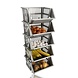 Discountershop Grey Vegetable Storage Basket – Plastic Kitchen Organizer for Fruits, Potatoes & Onions – Countertop Fruit Basket – Stackable Pantry Bin Discountershop Grey Vegetable Storage Basket – Plastic Kitchen Organizer for Fruits, Potatoes & Onions – Countertop Fruit Basket – Stackable Pantry Bin