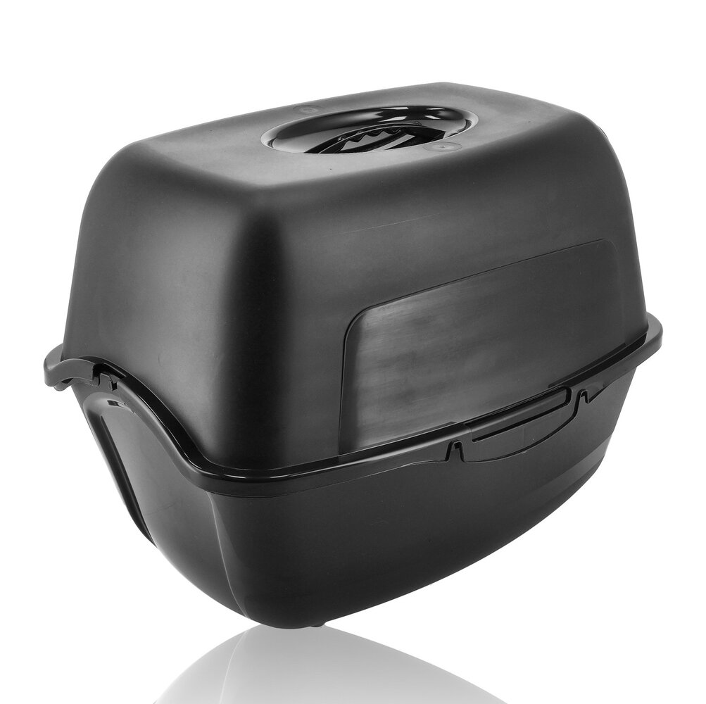 Discountershop Covered Cat Litter Box with Flap Door – Enclosed Litter Tray for Large Cats – Leak-Proof & Durable – Plastic Litter Box with Carbon Filter – 15 kg Capacity Discountershop Covered Cat Litter Box with Flap Door – Enclosed Litter Tray for Large Cats – Leak-Proof & Durable – Plastic Litter Box with Carbon Filter – 15 kg Capacity
