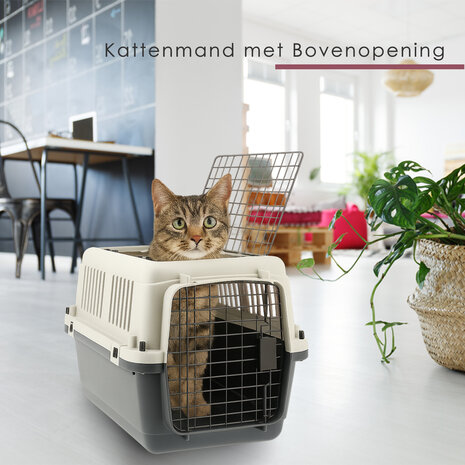 Discountershop Grote Kattenbench 61x41x40 cm – Bovenlader – Tot 12 kg Discountershop Grote Kattenbench 61x41x40 cm – Bovenlader – Tot 12 kg