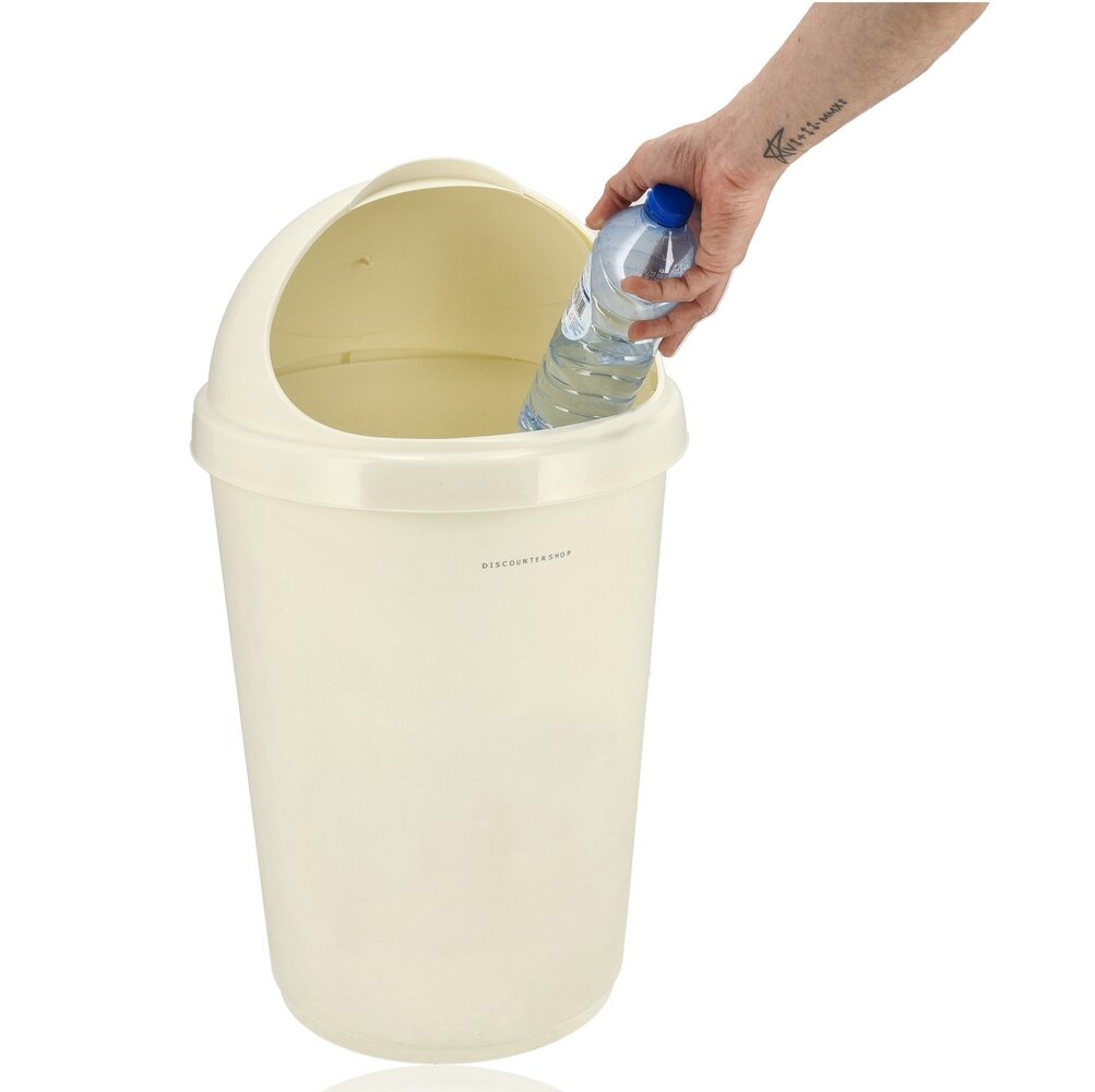 Discountershop Prullenbak 50 Liter met Schuifdeksel – Afvalemmer Rond Kunststof – Vuilnisbak met Roldeksel voor Keuken, Schuur of Tuin – Ø38,5 x H70 cm Discountershop Prullenbak 50 Liter met Schuifdeksel – Afvalemmer Rond Kunststof – Vuilnisbak met Roldeksel voor Keuken, Schuur of Tuin – Ø38,5 x H70 cm