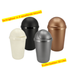 Discountershop Waste Bin 50 liters with Sliding Lid - Waste Bin Round Plastic - Waste Bin with Roller Lid for Kitchen, Shed or Garden - Ø38.5 x H70 cm Discountershop Waste Bin 50 liters with Sliding Lid - Waste Bin Round Plastic - Waste Bin with Roller Lid for Kitchen, Shed or Garden - Ø38.5 x H70 cm