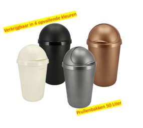 Discountershop Waste Bin 50 liters with Sliding Lid - Waste Bin Round Plastic - Waste Bin with Roller Lid for Kitchen, Shed or Garden - Ø38.5 x H70 cm Discountershop Waste Bin 50 liters with Sliding Lid - Waste Bin Round Plastic - Waste Bin with Roller Lid for Kitchen, Shed or Garden - Ø38.5 x H70 cm