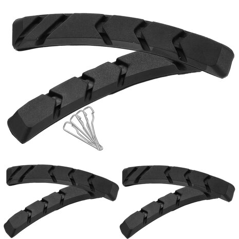 Discountershop V-Brake Brake Pads 72mm – 3 Sets (6 Pieces) with Pins – Shimano Compatible Brake Pads for Cartridge Brake System – Left & Right Discountershop V-Brake Brake Pads 72mm – 3 Sets (6 Pieces) with Pins – Shimano Compatible Brake Pads for Cartridge Brake System – Left & Right