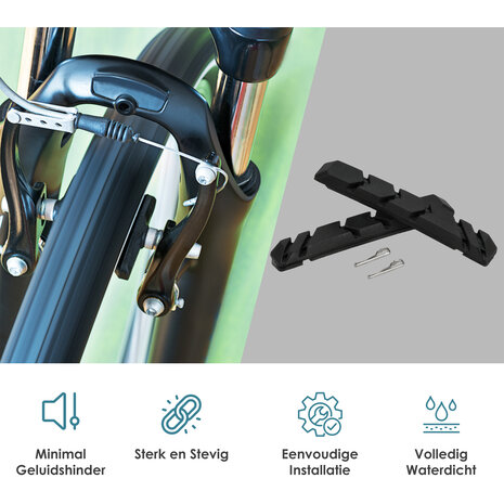 Discountershop V-Brake Brake Pads 72mm – 3 Sets (6 Pieces) with Pins – Shimano Compatible Brake Pads for Cartridge Brake System – Left & Right Discountershop V-Brake Brake Pads 72mm – 3 Sets (6 Pieces) with Pins – Shimano Compatible Brake Pads for Cartridge Brake System – Left & Right