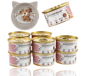 Merkloos 10x Tonijn in Gelei in Blik - Natvoer voor Katten - 51% Tonijn & Rijst – Sappig en Kwaliteit – 85g Natvoer Adult Katten Merkloos 10x Tonijn in Gelei in Blik - Natvoer voor Katten - 51% Tonijn & Rijst – Sappig en Kwaliteit – 85g Natvoer Adult Katten