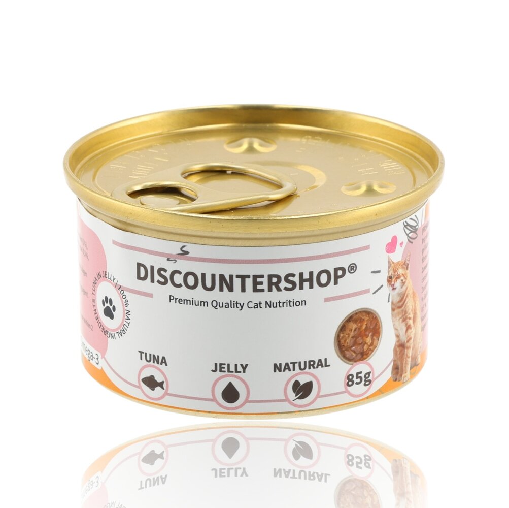 Merkloos 15x Wet Cat Food - Tuna in Jelly 85g - 51% Tuna & Rice - Juicy Tuna Gravy for Adult Cats Merkloos 15x Wet Cat Food - Tuna in Jelly 85g - 51% Tuna & Rice - Juicy Tuna Gravy for Adult Cats