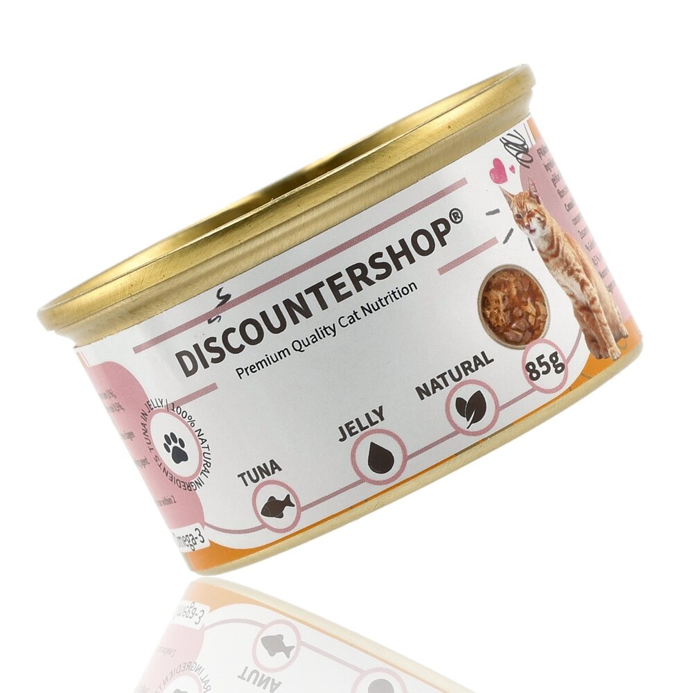 Merkloos 15x Wet Cat Food - Tuna in Jelly 85g - 51% Tuna & Rice - Juicy Tuna Gravy for Adult Cats Merkloos 15x Wet Cat Food - Tuna in Jelly 85g - 51% Tuna & Rice - Juicy Tuna Gravy for Adult Cats