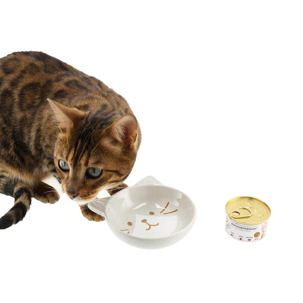 Merkloos 24x Natvoer voor Katten - Tonijn in Blik  - Gelei Mix -  85g - 51% Tonijn & Rijst - Premium Natvoer Adult Katten