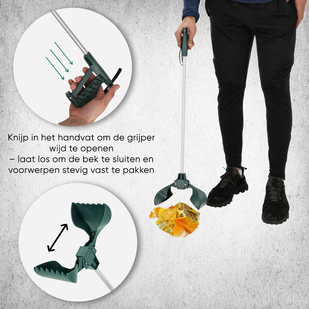 Discountershop Trash Grabber 74 cm – Ergonomic Litter Picker Tool for Seniors & Waste – Grabber Stick with Anti-Slip Grip – For Indoor & Outdoor Use Discountershop Trash Grabber 74 cm – Ergonomic Litter Picker Tool for Seniors & Waste – Grabber Stick with Anti-Slip Grip – For Indoor & Outdoor Use
