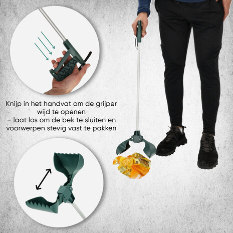 Discountershop Trash Grabber 74 cm – Ergonomic Litter Picker Tool for Seniors & Waste – Grabber Stick with Anti-Slip Grip – For Indoor & Outdoor Use Discountershop Trash Grabber 74 cm – Ergonomic Litter Picker Tool for Seniors & Waste – Grabber Stick with Anti-Slip Grip – For Indoor & Outdoor Use