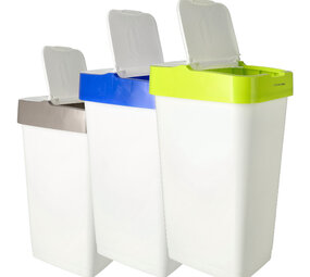 Discountershop Prullenbakken Set 60L – Afvalscheiding & Recycling Afvalbakken – 3 Sorteerbakken met Gele, Blauwe & Grijze Deksel – Voor Keuken, Kantoor & School Discountershop Prullenbakken Set 60L – Afvalscheiding & Recycling Afvalbakken – 3 Sorteerbakken met Gele, Blauwe & Grijze Deksel – Voor Keuken, Kantoor & School