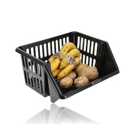 Discountershop Stapelbare Groentemand 18L – Kunststof Fruitmand & Keukenmand – Opbergmand voor Aanrecht, Voorraadkast & Keukenartikelen met Handgrepen Discountershop Stapelbare Groentemand 18L – Kunststof Fruitmand & Keukenmand – Opbergmand voor Aanrecht, Voorraadkast & Keukenartikelen met Handgrepen
