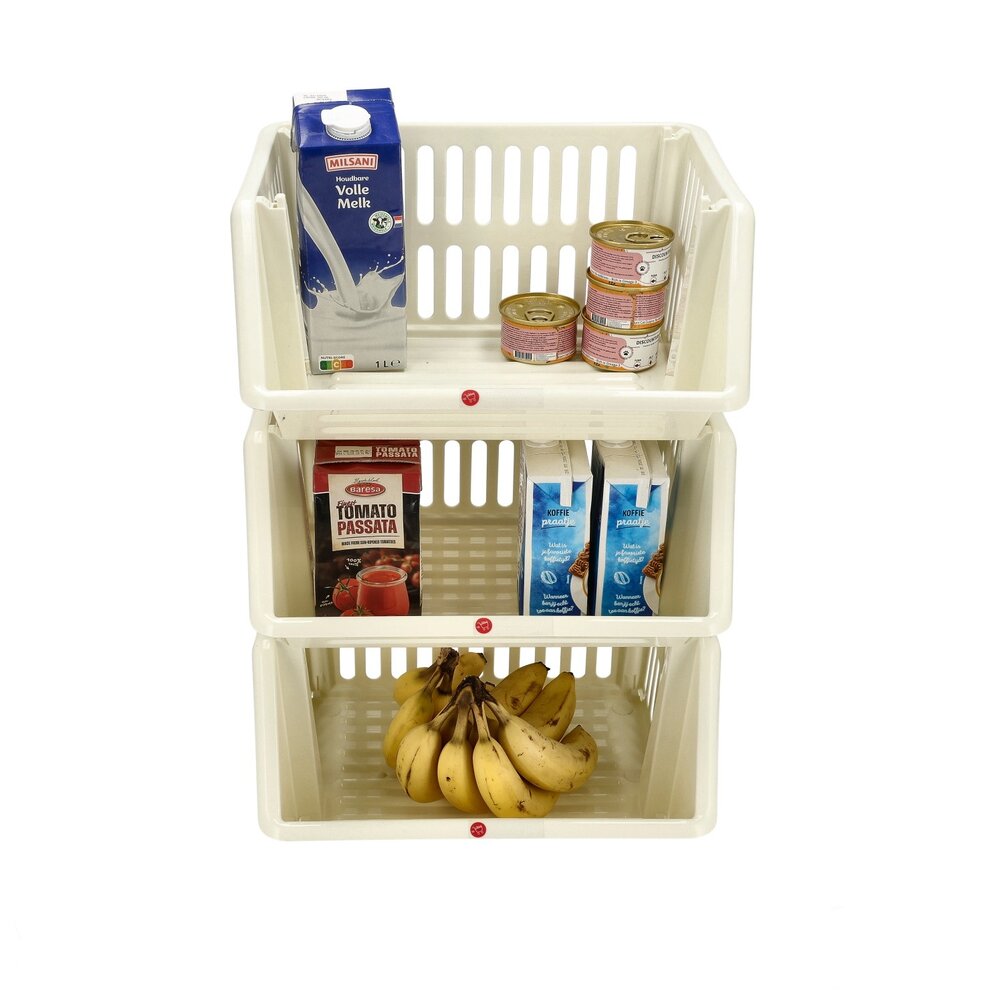 Discountershop Vegetable Storage Basket 18L – Stackable Fruit Basket & Plastic Kitchen Organizer – Produce Storage Bin for Pantry & Countertop Use Discountershop Vegetable Storage Basket 18L – Stackable Fruit Basket & Plastic Kitchen Organizer – Produce Storage Bin for Pantry & Countertop Use