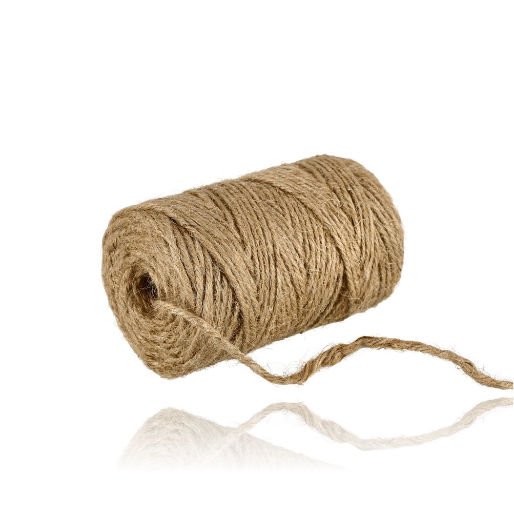 Discountershop Jute Twine 3mm – 2x 74m Natural Craft Rope – Eco Twine for DIY, Gardening, Gift Wrapping & Home Decoration Discountershop Jute Twine 3mm – 2x 74m Natural Craft Rope – Eco Twine for DIY, Gardening, Gift Wrapping & Home Decoration