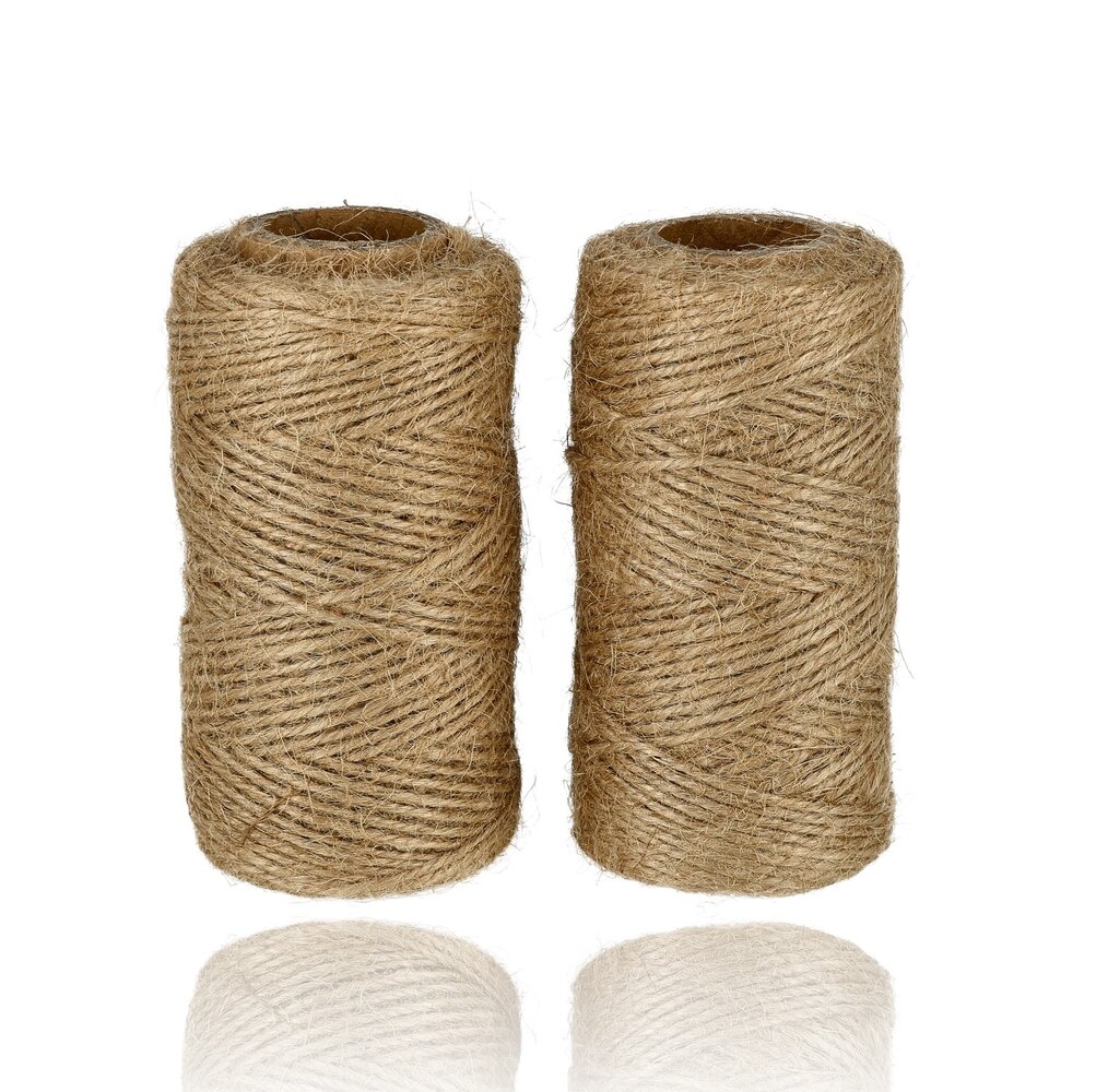 Discountershop Jute Touw 2mm – 2x 55m Natuurlijk Bindtouw – Goedkoop Touw voor Knutselen, Cadeauverpakking, Tuin & Hobbyprojecten Discountershop Jute Touw 2mm – 2x 55m Natuurlijk Bindtouw – Goedkoop Touw voor Knutselen, Cadeauverpakking, Tuin & Hobbyprojecten