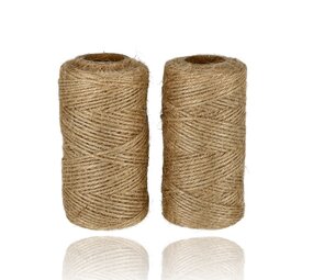 Discountershop Jute Twine 2mm – 2x 55m Natural Craft Rope – Eco Twine for Gift Wrapping, Gardening, DIY & Hobby Projects Discountershop Jute Twine 2mm – 2x 55m Natural Craft Rope – Eco Twine for Gift Wrapping, Gardening, DIY & Hobby Projects