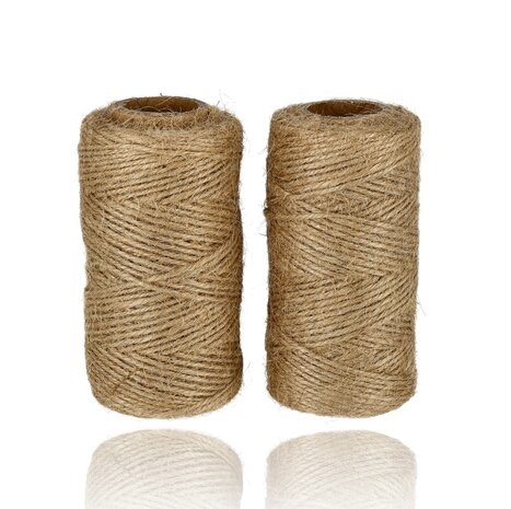 Discountershop Jute Touw 2mm – 2x 55m Natuurlijk Bindtouw – Goedkoop Touw voor Knutselen, Cadeauverpakking, Tuin & Hobbyprojecten Discountershop Jute Touw 2mm – 2x 55m Natuurlijk Bindtouw – Goedkoop Touw voor Knutselen, Cadeauverpakking, Tuin & Hobbyprojecten