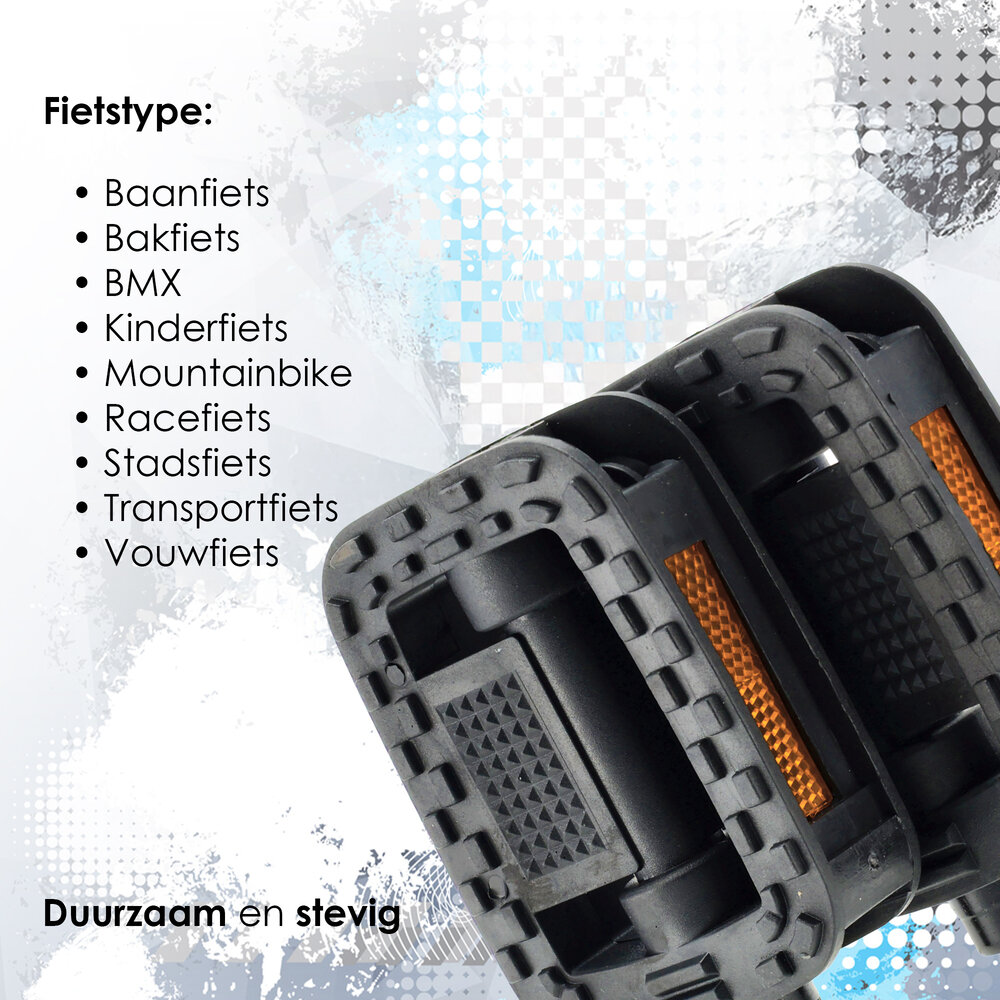 Discountershop Fietspedalen - Anti slip - Trappers voor fiets met reflector - 14.2 mm schroefdraad Zwart Discountershop Fietspedalen - Anti slip - Trappers voor fiets met reflector - 14.2 mm schroefdraad Zwart