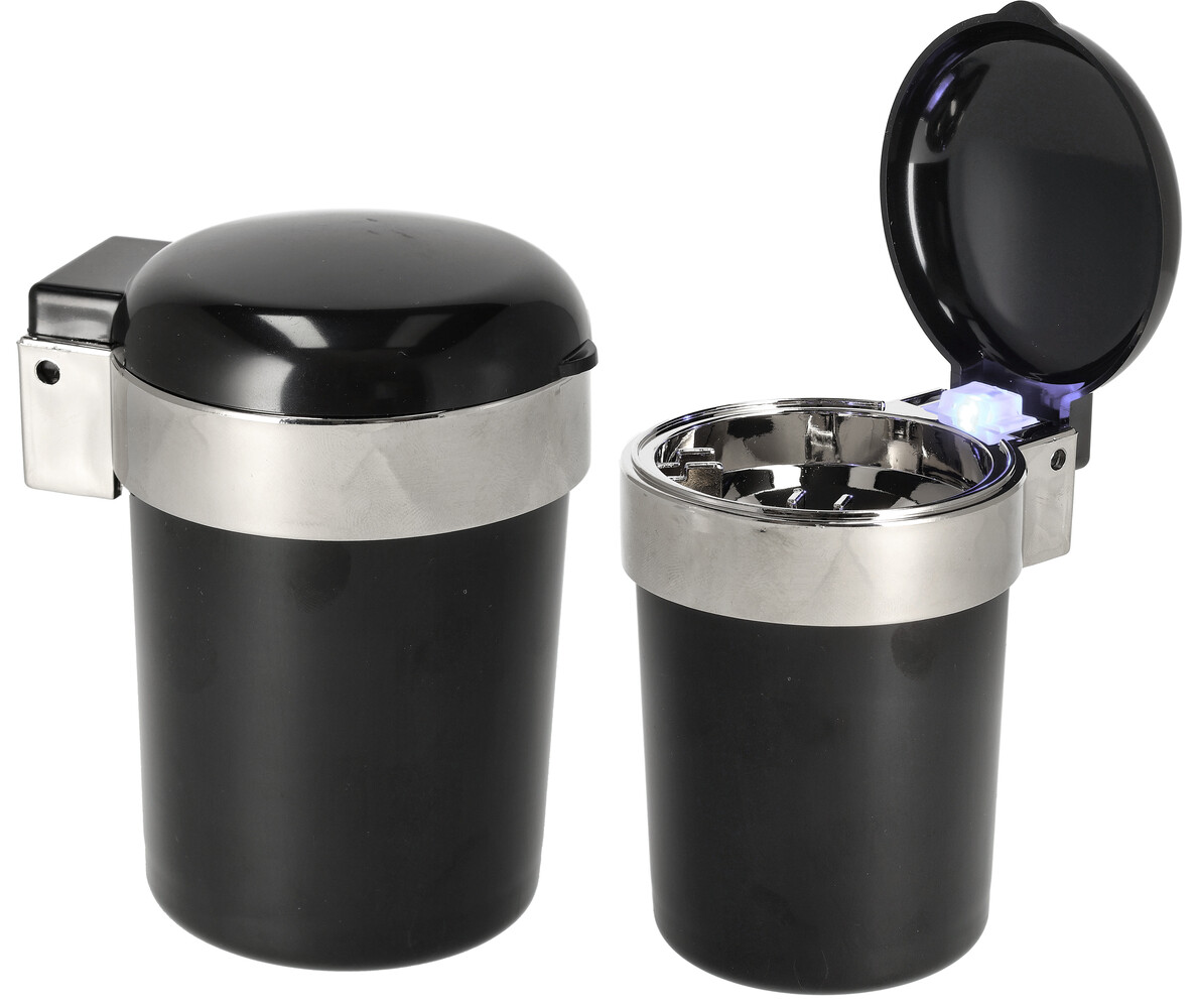 Discountershop Auto Asbak voor Bekerhouder – Geurloze Auto-asbak met Deksel en LED – Zwart – Anti-Vliegende Rook Cup – Rookaccessoire voor Auto, Vrachtwagen of Buiten Discountershop Auto Asbak voor Bekerhouder – Geurloze Auto-asbak met Deksel en LED – Zwart – Anti-Vliegende Rook Cup – Rookaccessoire voor Auto, Vrachtwagen of Buiten