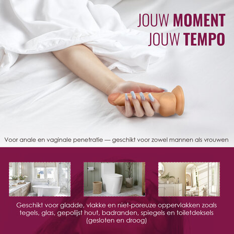 Discountershop Dildo met Zuignap – Realistische Geaderde Siliconen Dildo 20 cm – Voor Vaginale en Anale Stimulatie – Voor Vrouwen en Mannen Discountershop Dildo met Zuignap – Realistische Geaderde Siliconen Dildo 20 cm – Voor Vaginale en Anale Stimulatie – Voor Vrouwen en Mannen