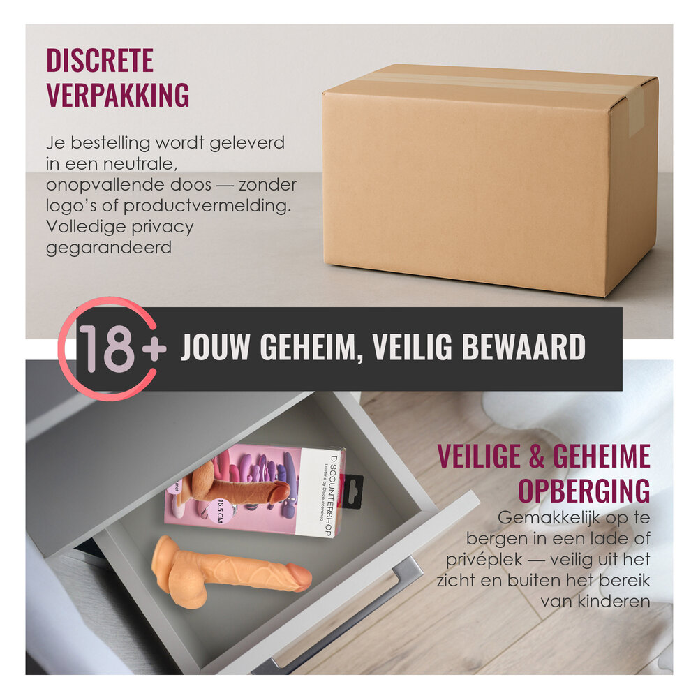 Discountershop Dildo met Zuignap – Realistische Geaderde Siliconen Dildo 20 cm – Voor Vaginale en Anale Stimulatie – Voor Vrouwen en Mannen Discountershop Dildo met Zuignap – Realistische Geaderde Siliconen Dildo 20 cm – Voor Vaginale en Anale Stimulatie – Voor Vrouwen en Mannen