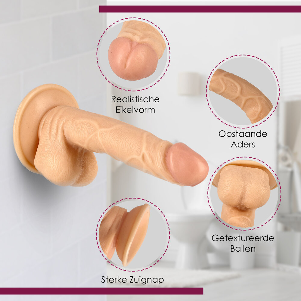 Discountershop Dildo with Suction Cup – Realistic Veined Silicone Dildo 20 cm – For Vaginal and Anal Stimulation – For Women and Men Discountershop Dildo with Suction Cup – Realistic Veined Silicone Dildo 20 cm – For Vaginal and Anal Stimulation – For Women and Men