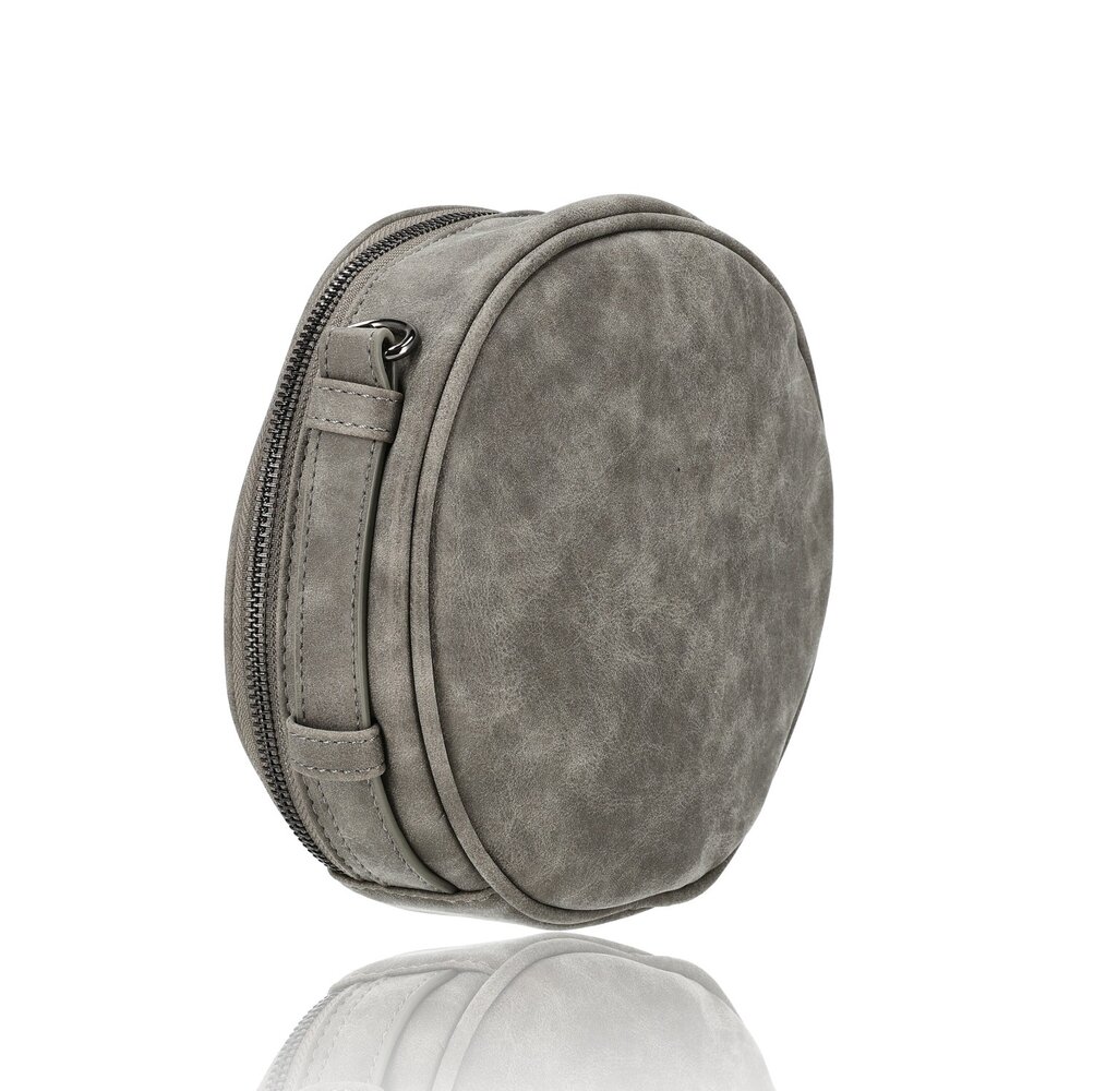 Bicky Bernard  Crossbody Tas Dames – Ronde Schoudertas met Ritssluiting – 2 Schouderbanden: Brede Schouderband Tas + Verstelbare Band – Kleine Dames Tas