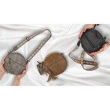 Bicky Bernard  Crossbody Bag Women – Round Shoulder Bag with Zipper – 2 Shoulder Straps: Wide Shoulder Strap Bag + Adjustable Strap – Small Women's Bag Bicky Bernard  Crossbody Bag Women – Round Shoulder Bag with Zipper – 2 Shoulder Straps: Wide Shoulder Strap Bag + Adjustable Strap – Small Women's Bag
