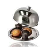 Discountershop Stainless Steel Serving Platter with Dome Ø26 cm – Cake Dome with Lid & Tray – Cheese Dome and Food Serving Tray for Snacks, Pastries & Display Discountershop Stainless Steel Serving Platter with Dome Ø26 cm – Cake Dome with Lid & Tray – Cheese Dome and Food Serving Tray for Snacks, Pastries & Display
