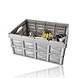 Discountershop Folding Crate 45L Grey – Collapsible & Stackable Storage Box – Foldable Shopping Crate Plastic Moving Basket for Car, Home & Garage Discountershop Folding Crate 45L Grey – Collapsible & Stackable Storage Box – Foldable Shopping Crate Plastic Moving Basket for Car, Home & Garage