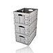 Discountershop Folding Crate 45L Grey – Collapsible & Stackable Storage Box – Foldable Shopping Crate Plastic Moving Basket for Car, Home & Garage Discountershop Folding Crate 45L Grey – Collapsible & Stackable Storage Box – Foldable Shopping Crate Plastic Moving Basket for Car, Home & Garage